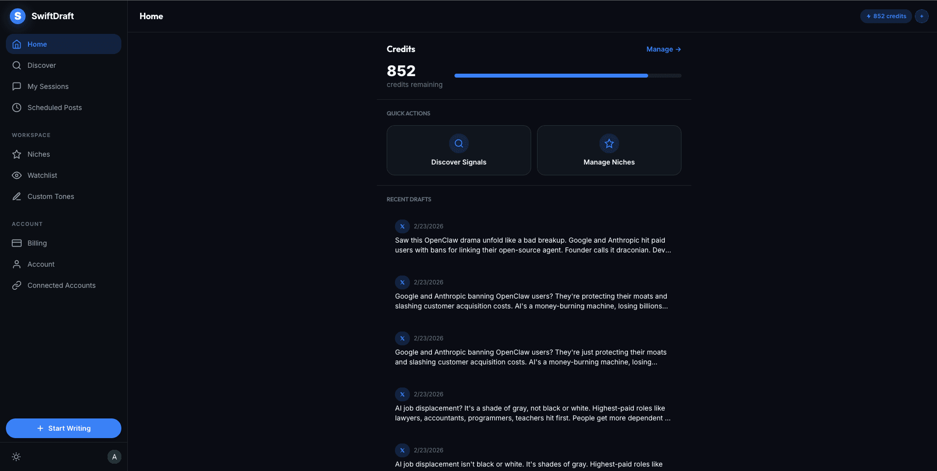 SwiftDraft screenshot 2