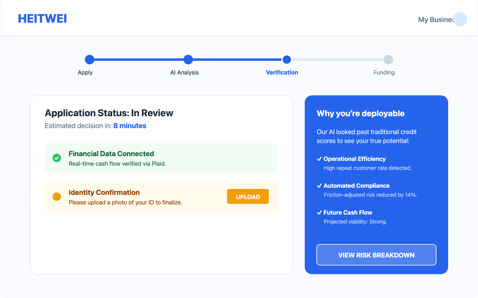 Heitwei - Easy credit for SME screenshot 2