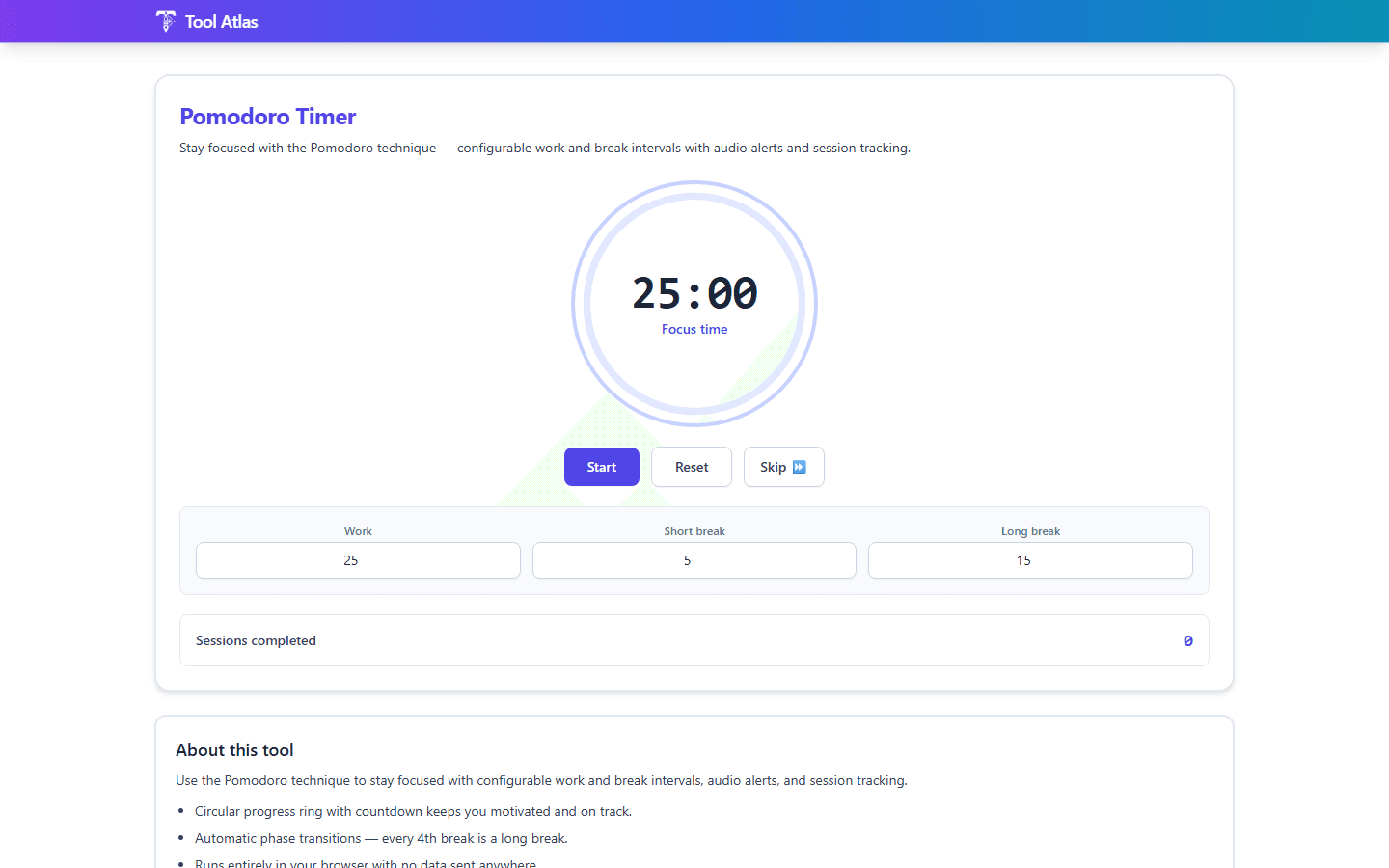 Tool Atlas: Free Online Toolbox screenshot 27