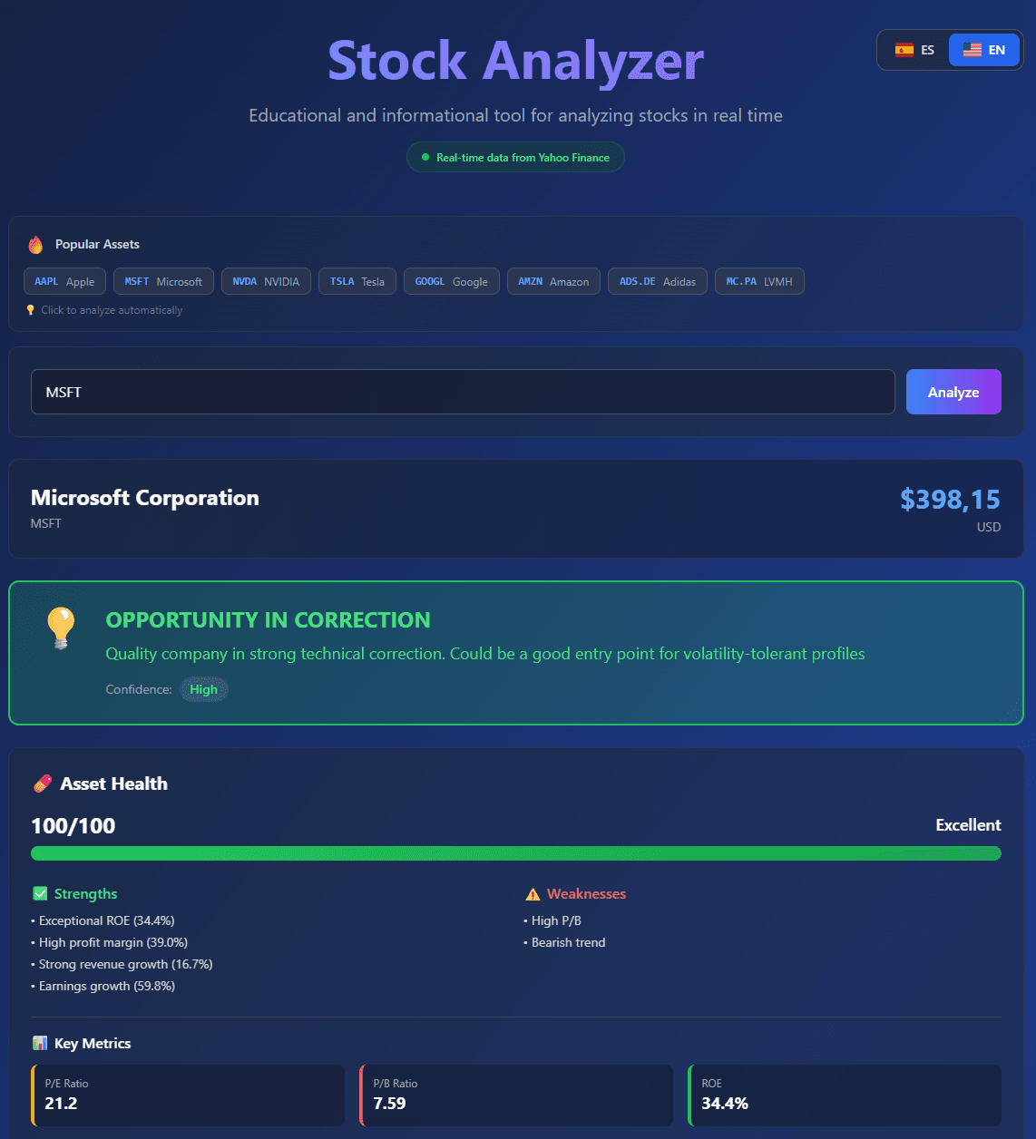 Stock Analyzer screenshot 2