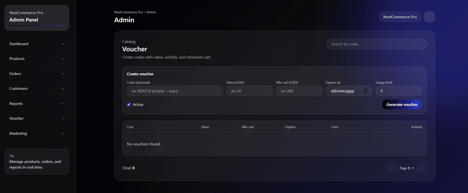 NextCommerce Pro screenshot 15