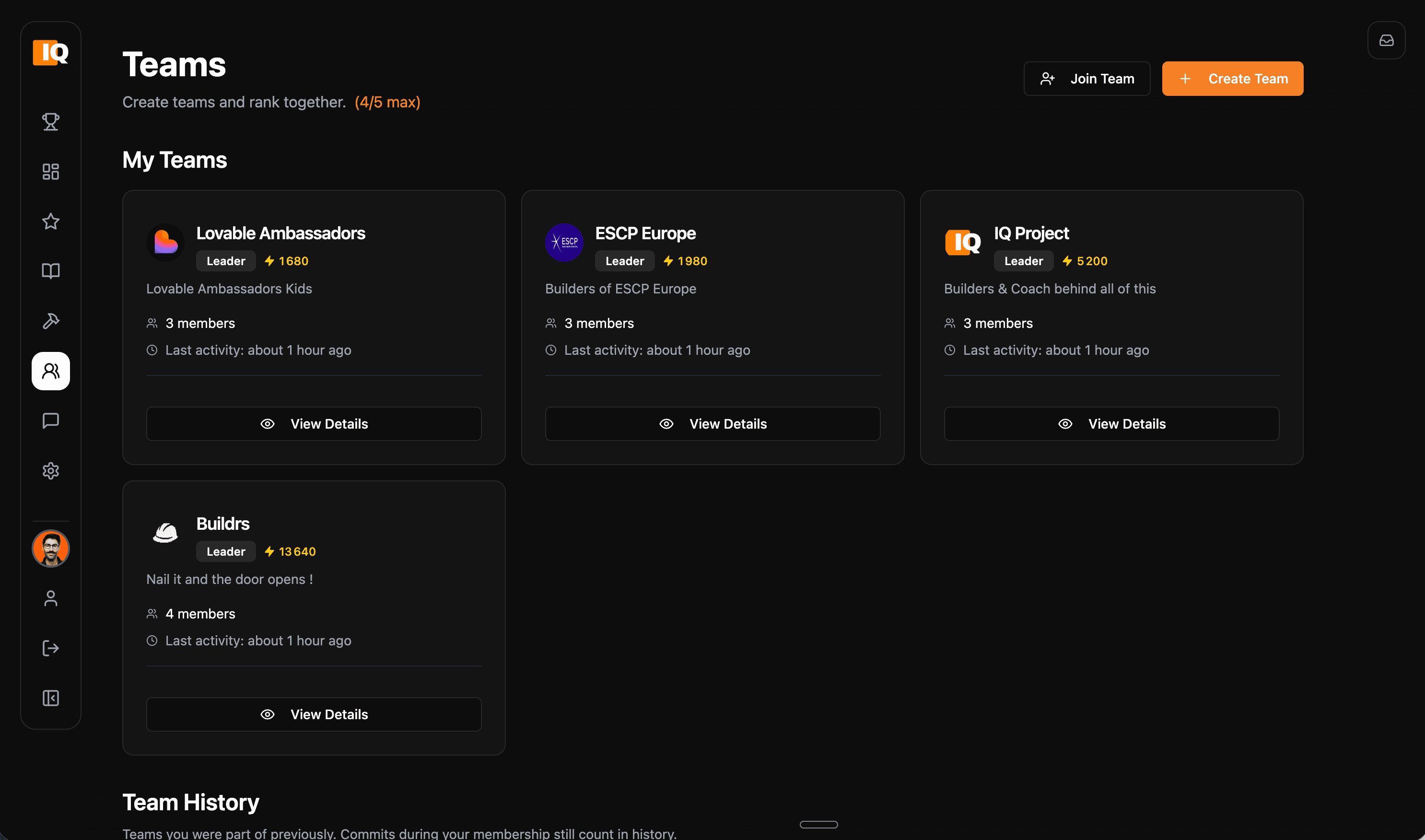 IQ | The Vibe Coders Leaderboard screenshot 3