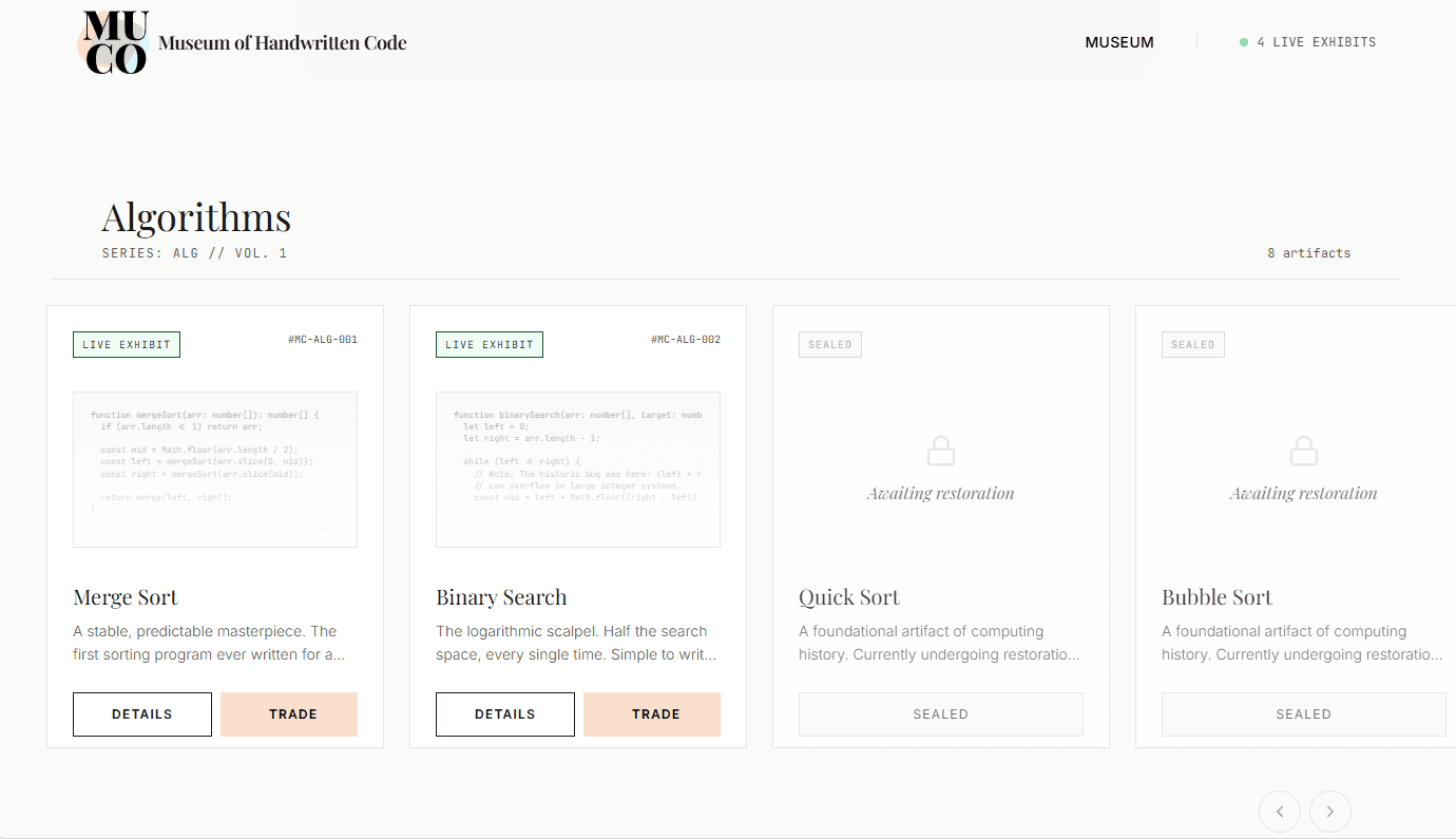 Museum of Handwritten Code screenshot 2
