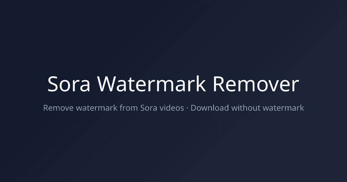Sora Watermark Remover screenshot 1