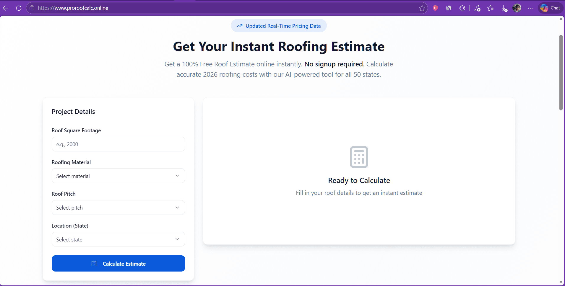 ProRoofCalc screenshot 1