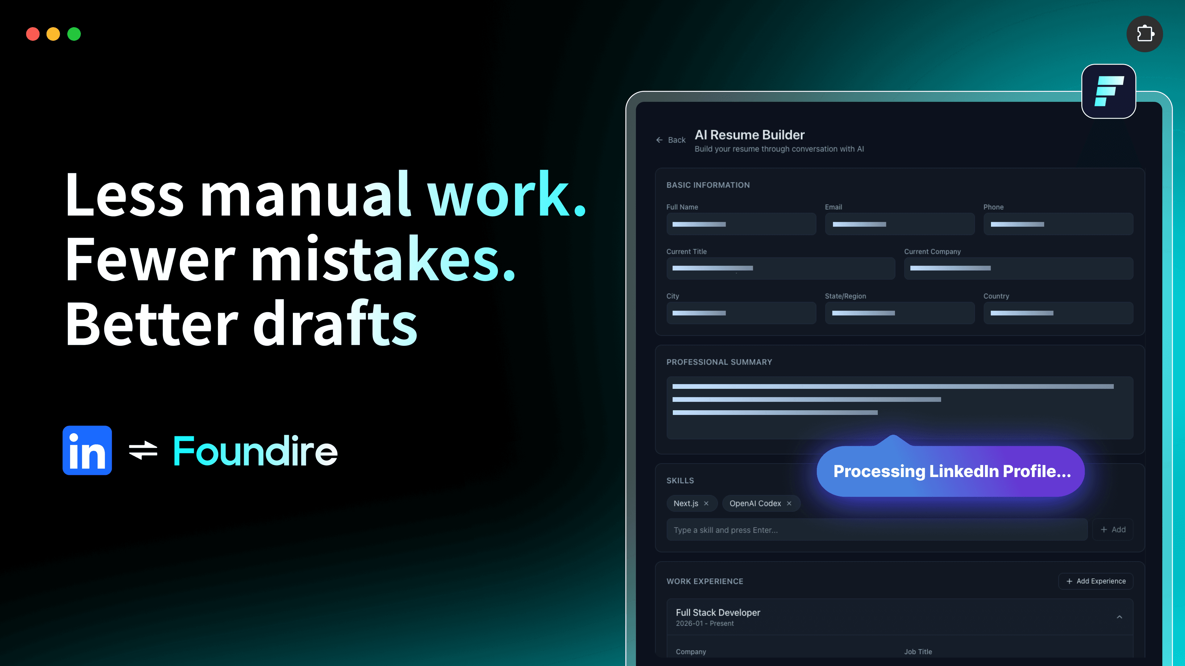 Resume Builder by Foundire screenshot 4