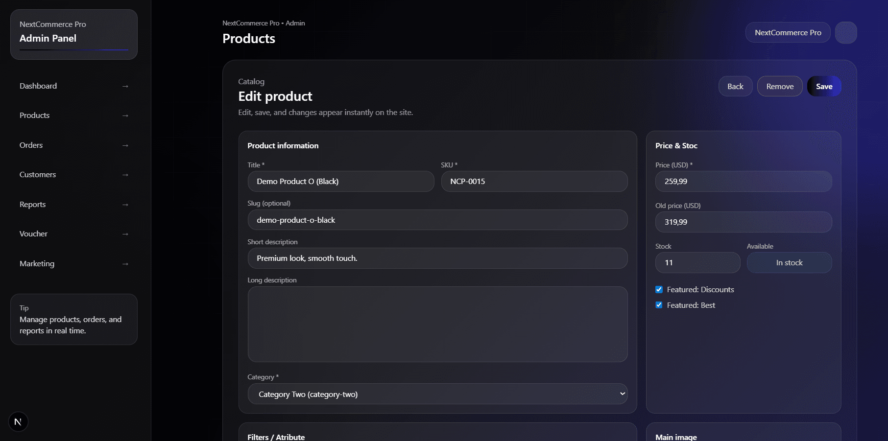 NextCommerce Pro screenshot 14