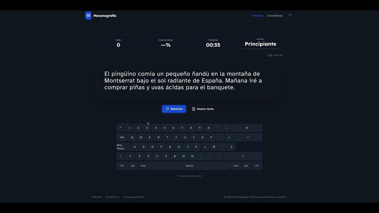 Mecanografia App screenshot 1