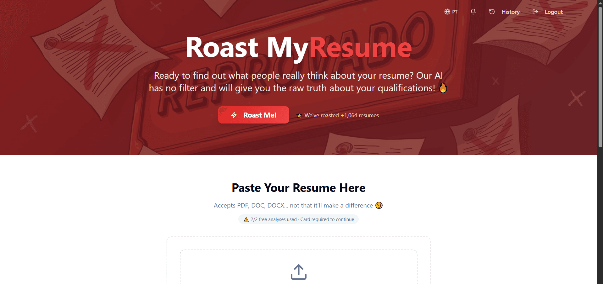 Roast MyResume screenshot 1