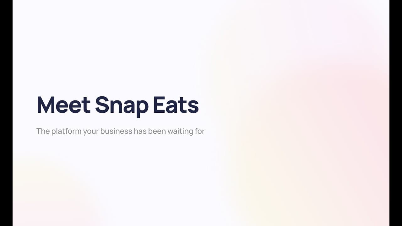 Snap Eats - Restaurant platform screenshot 1