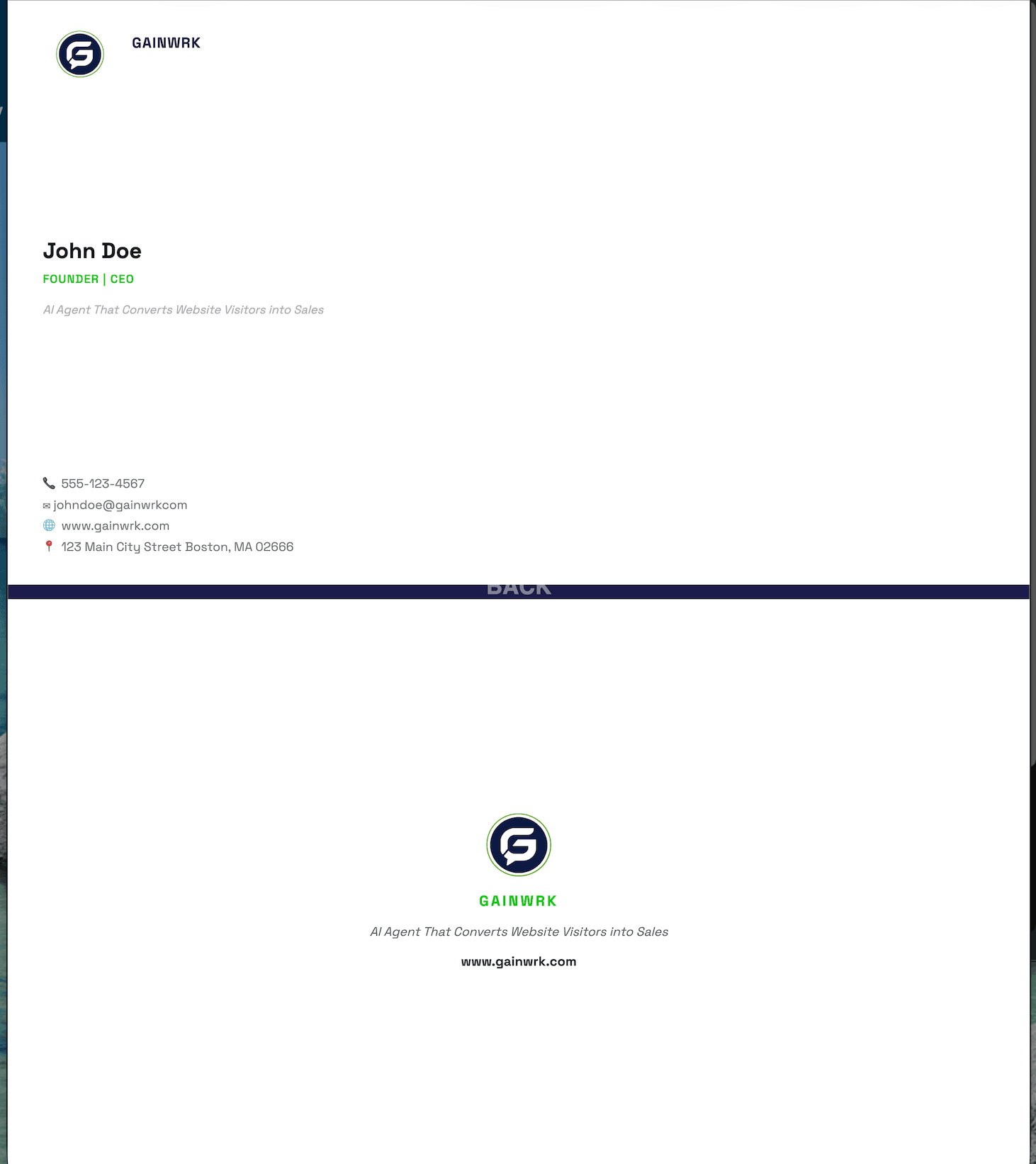 Free Business Card Creator screenshot 6