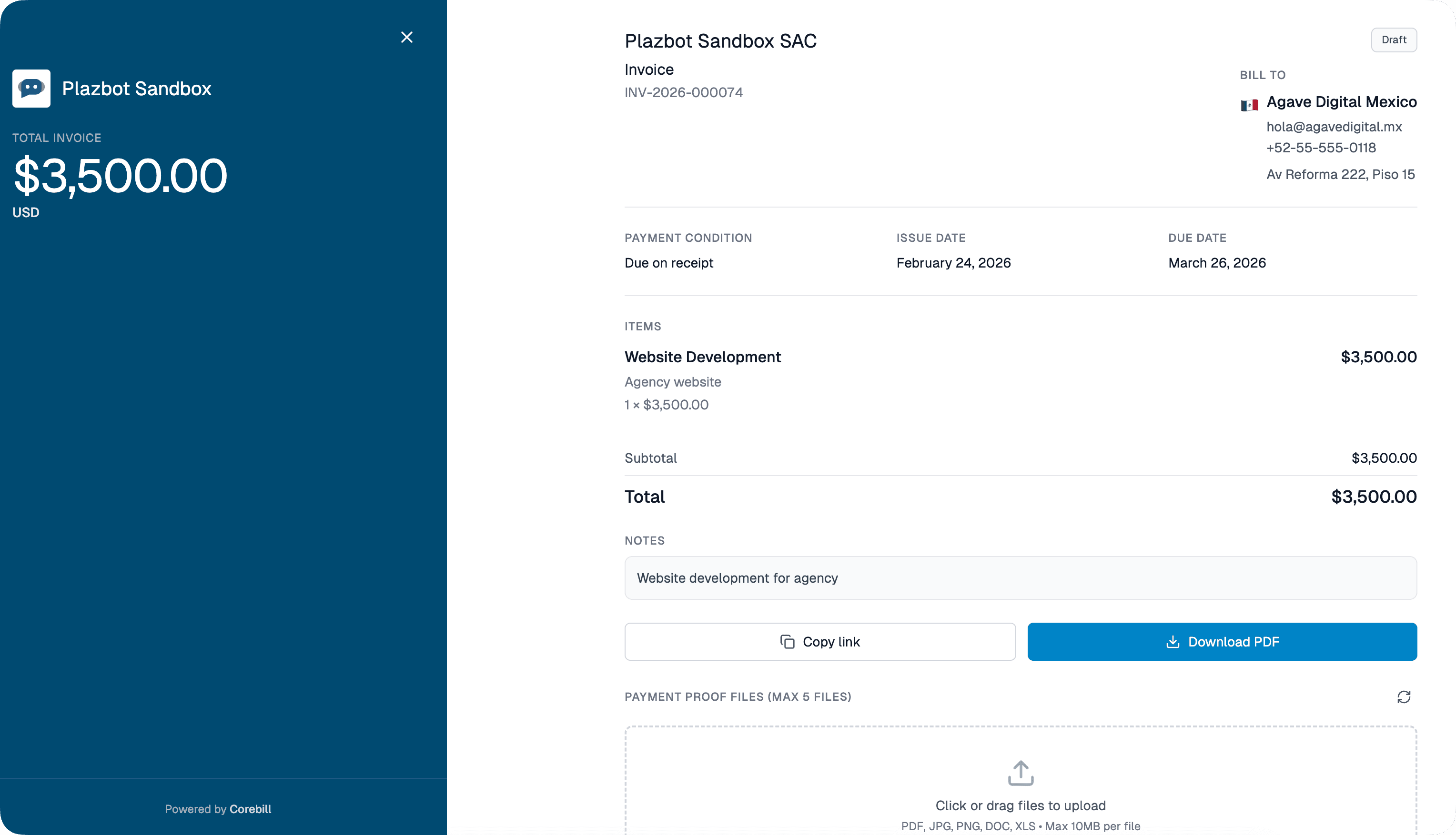 Corebill screenshot 4