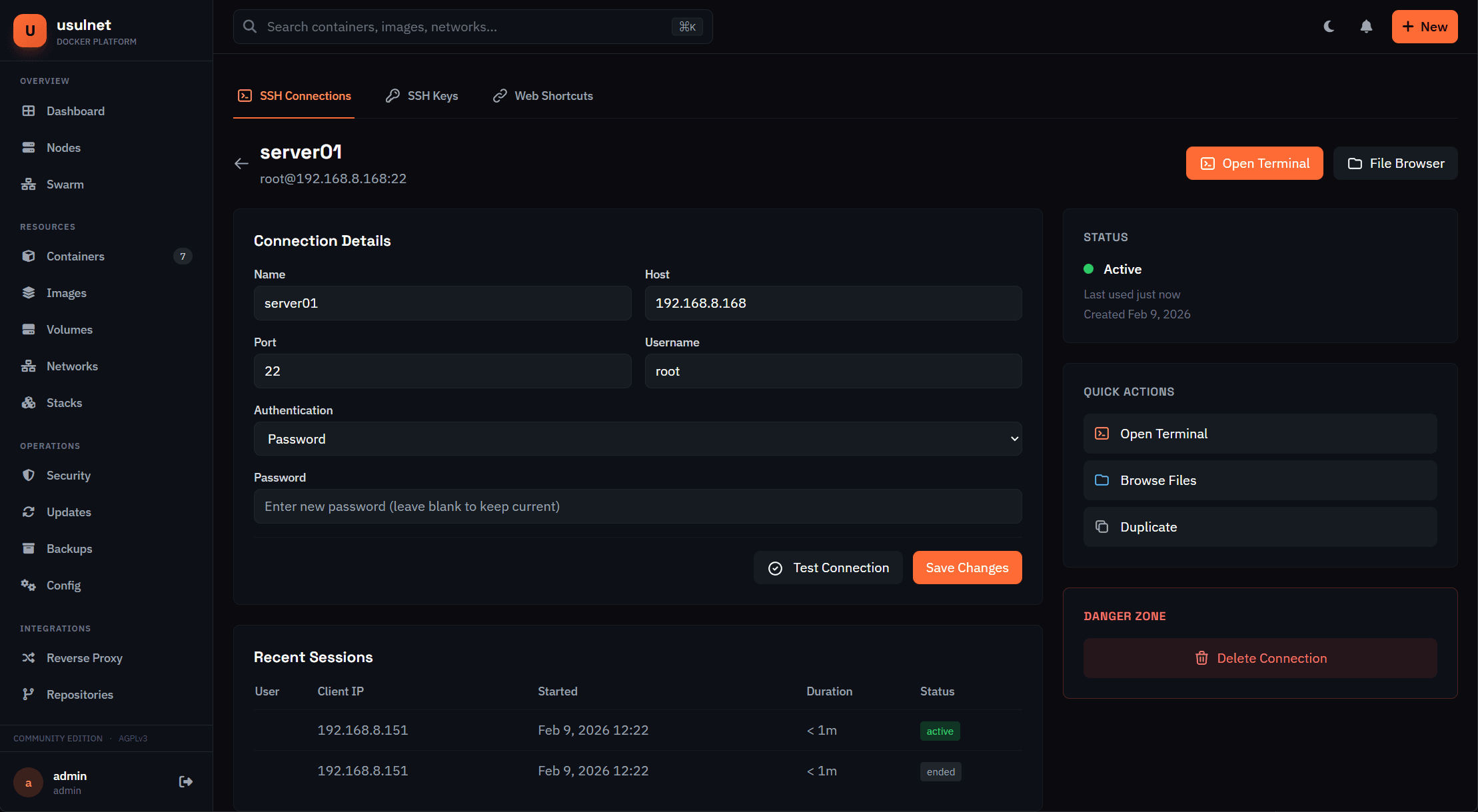 usulnet — DevOps & SysAdmins UI screenshot 51