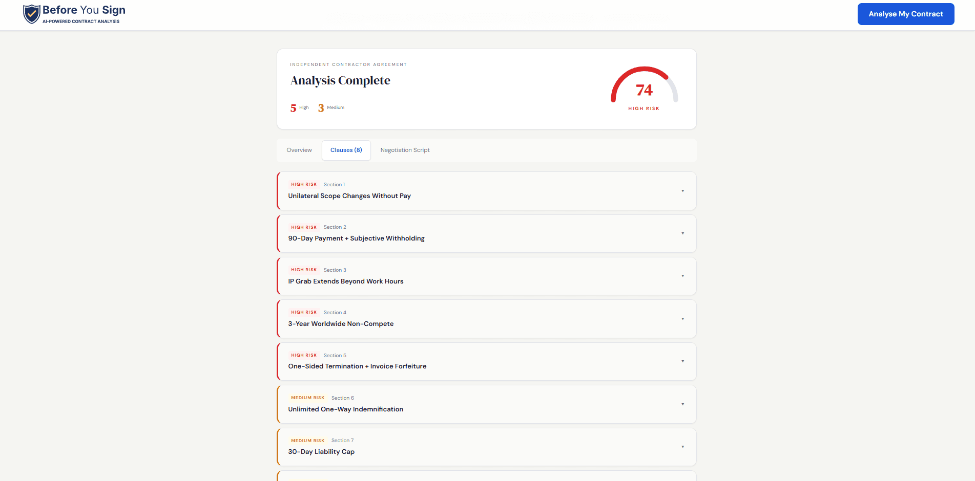 BeforeYouSign screenshot 2