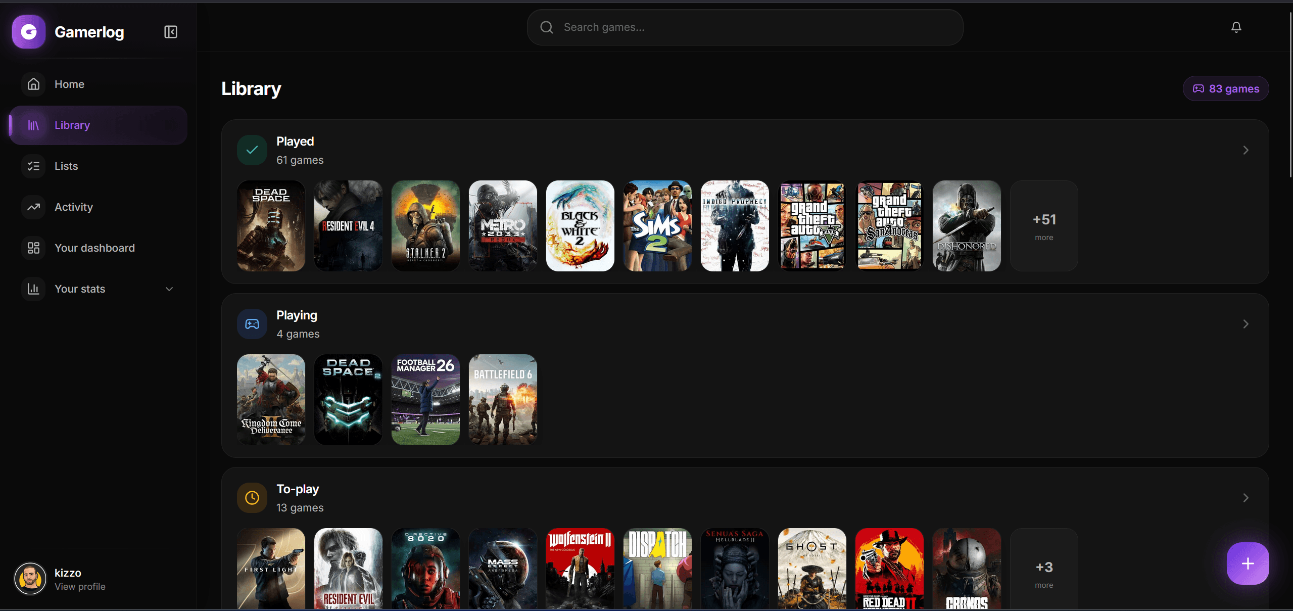 Gamerlog screenshot 1