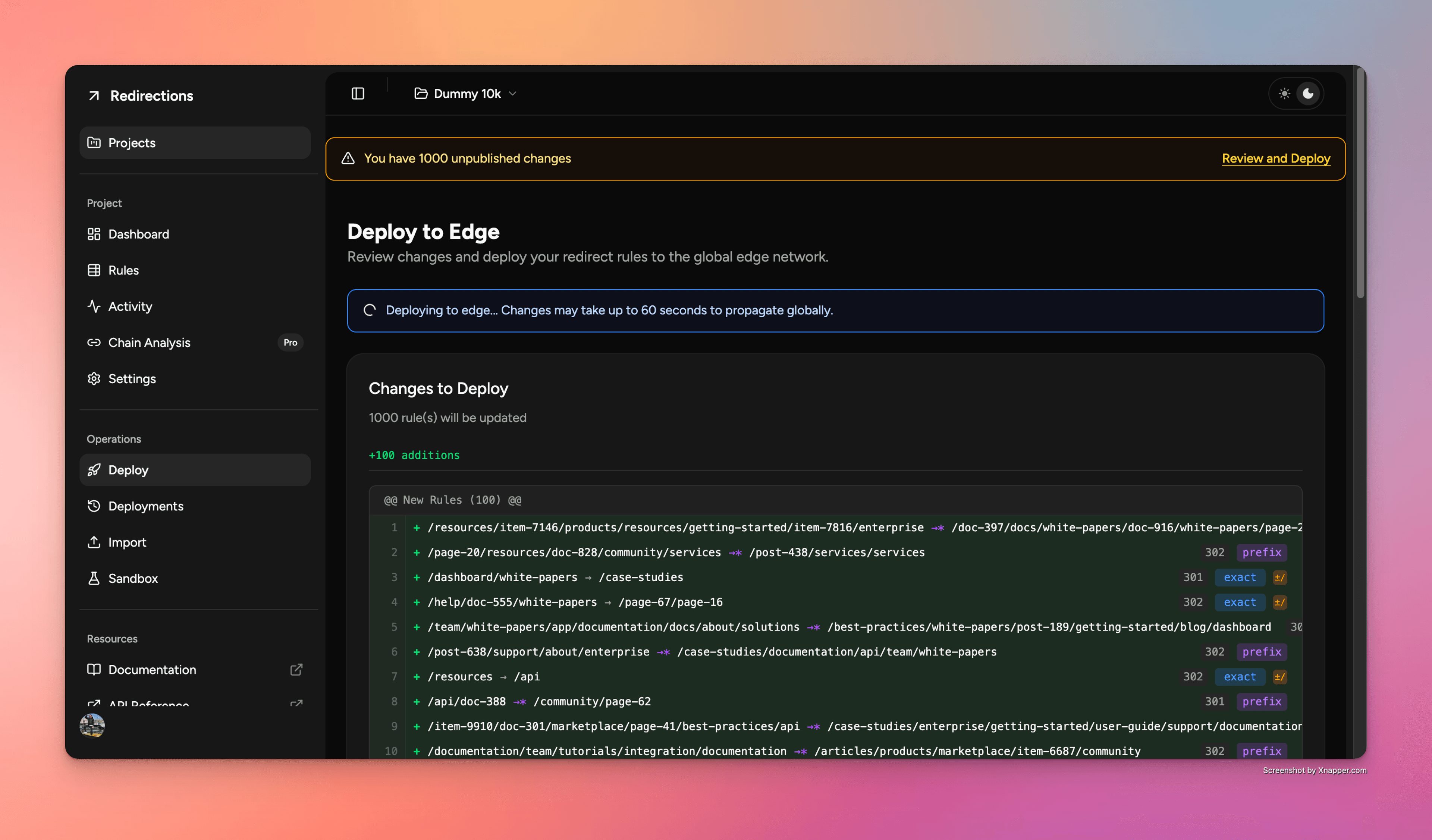 Redirections screenshot 8