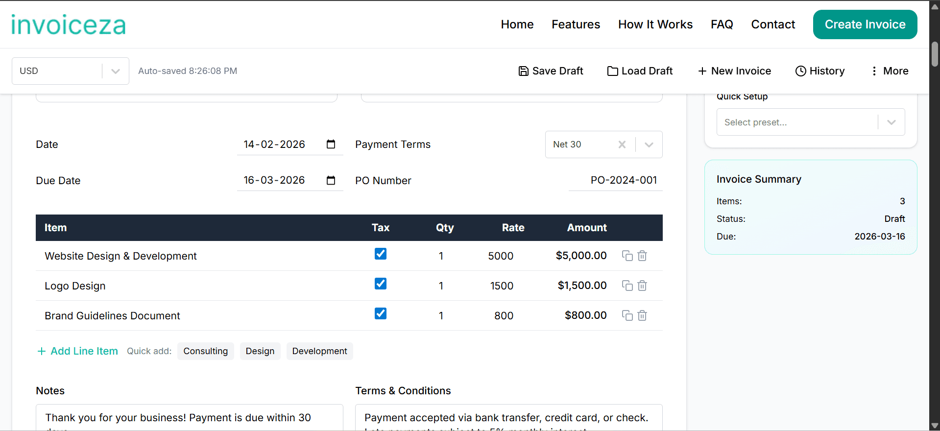 Invoiceza screenshot 2
