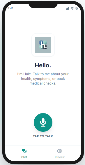 Hale: Voice-First Healthcare Assistant screenshot 2