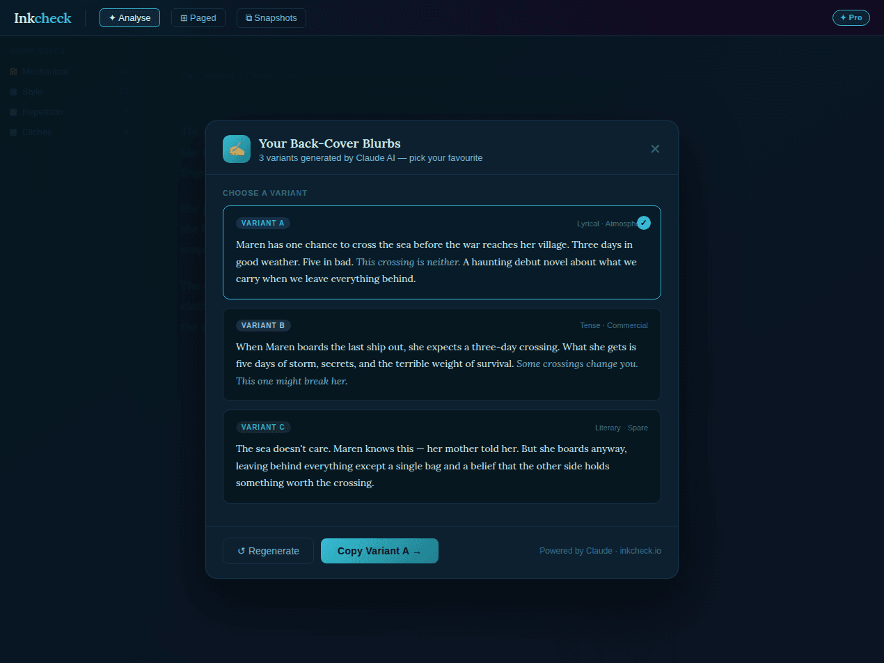 InkCheck screenshot 3