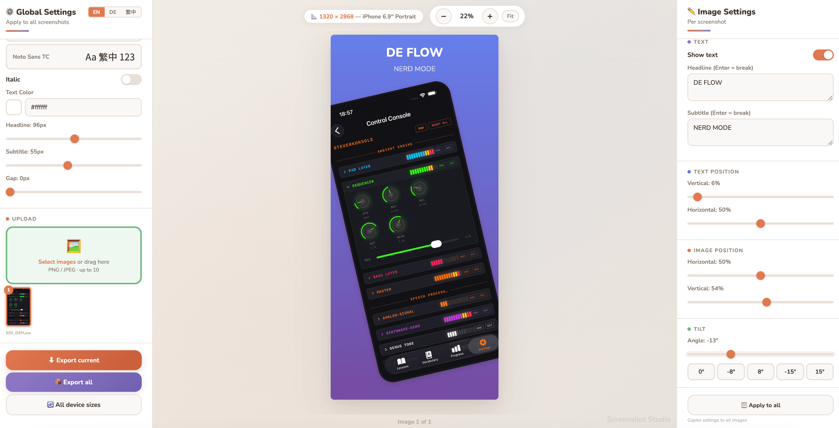 App Store Screenshot Studio screenshot 2