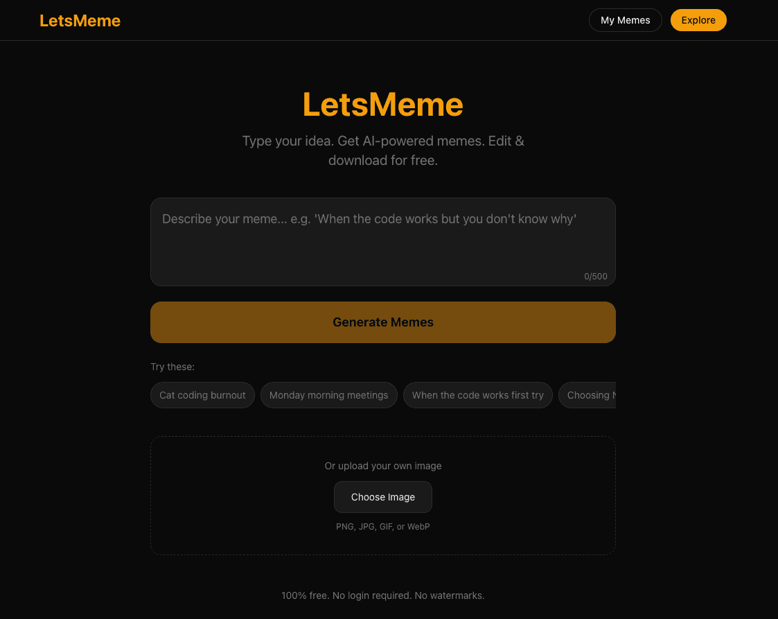 LetsMeme screenshot 1