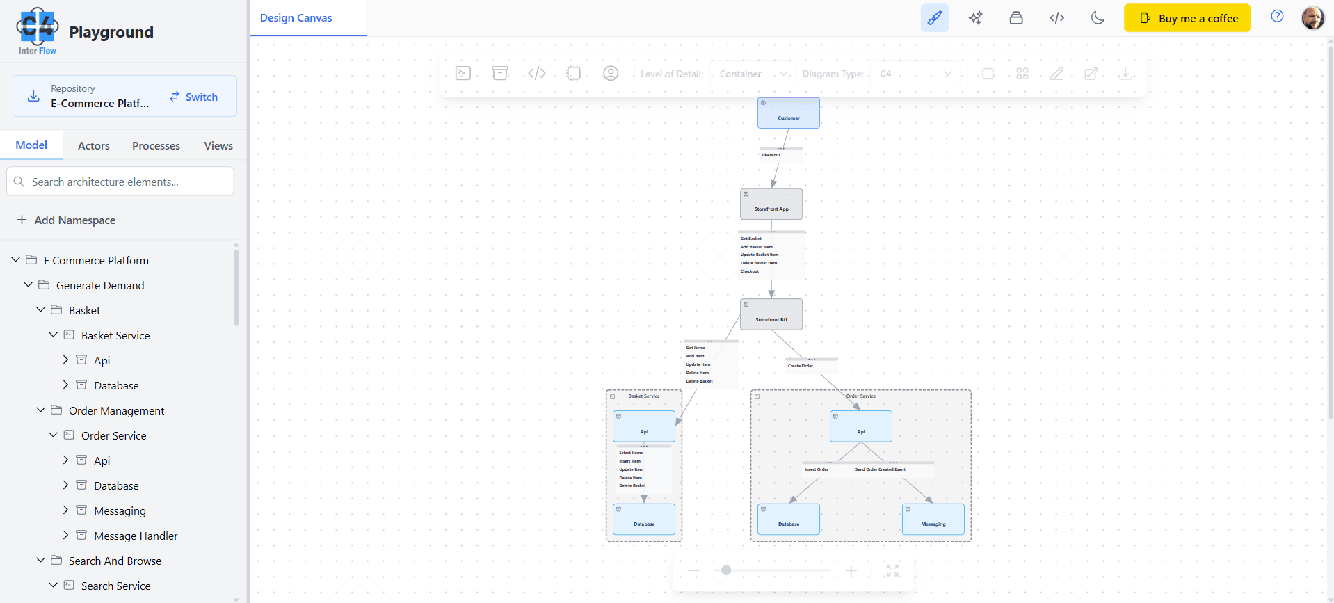 C4InterFlow Playground screenshot 2