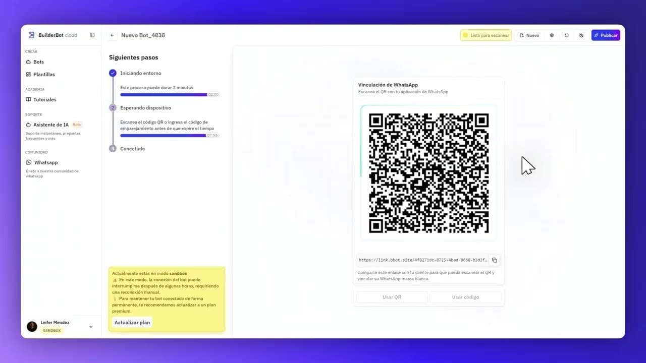 BuilderBot Cloud screenshot 1