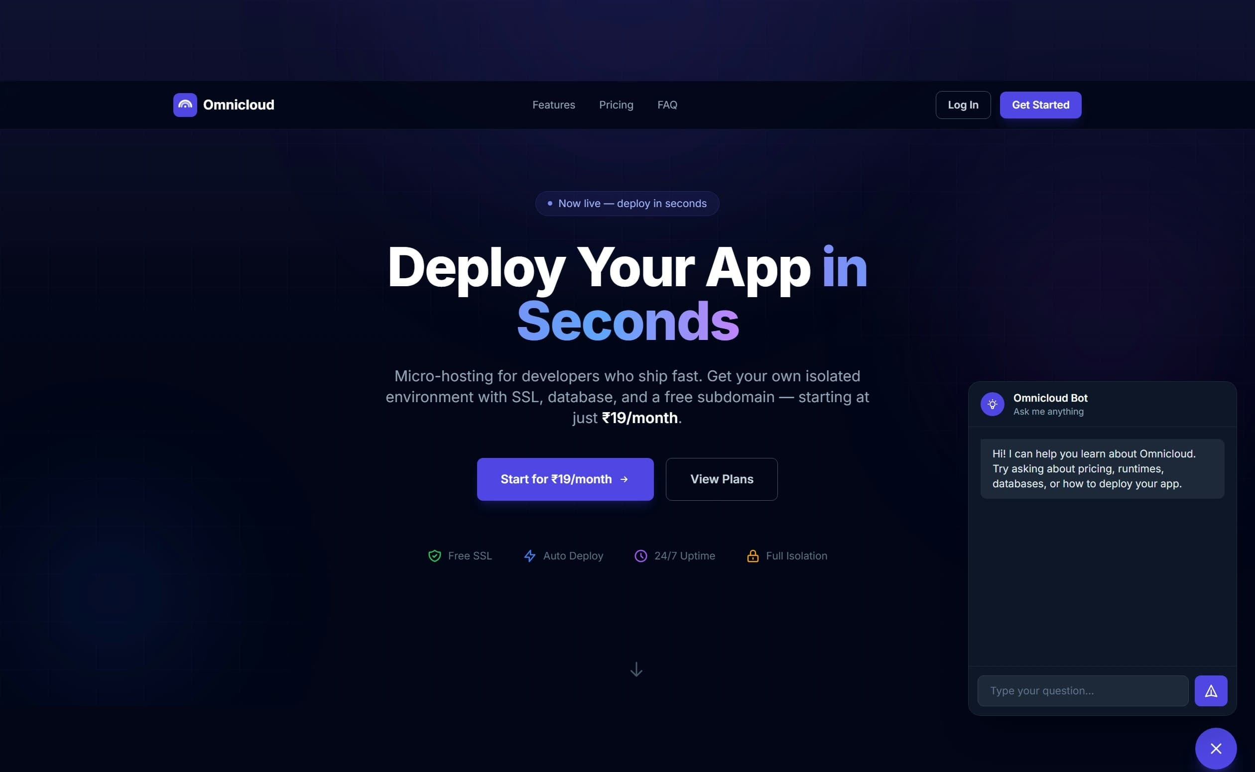 Omnicloud — Deploy Your App in Seconds screenshot 2