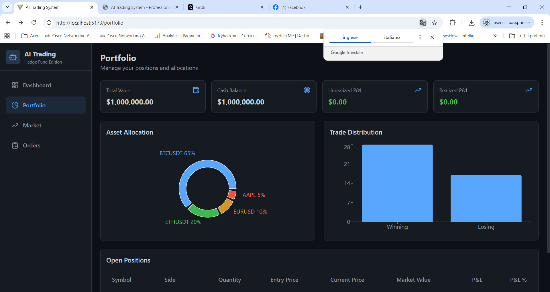 Ai trading system screenshot 1