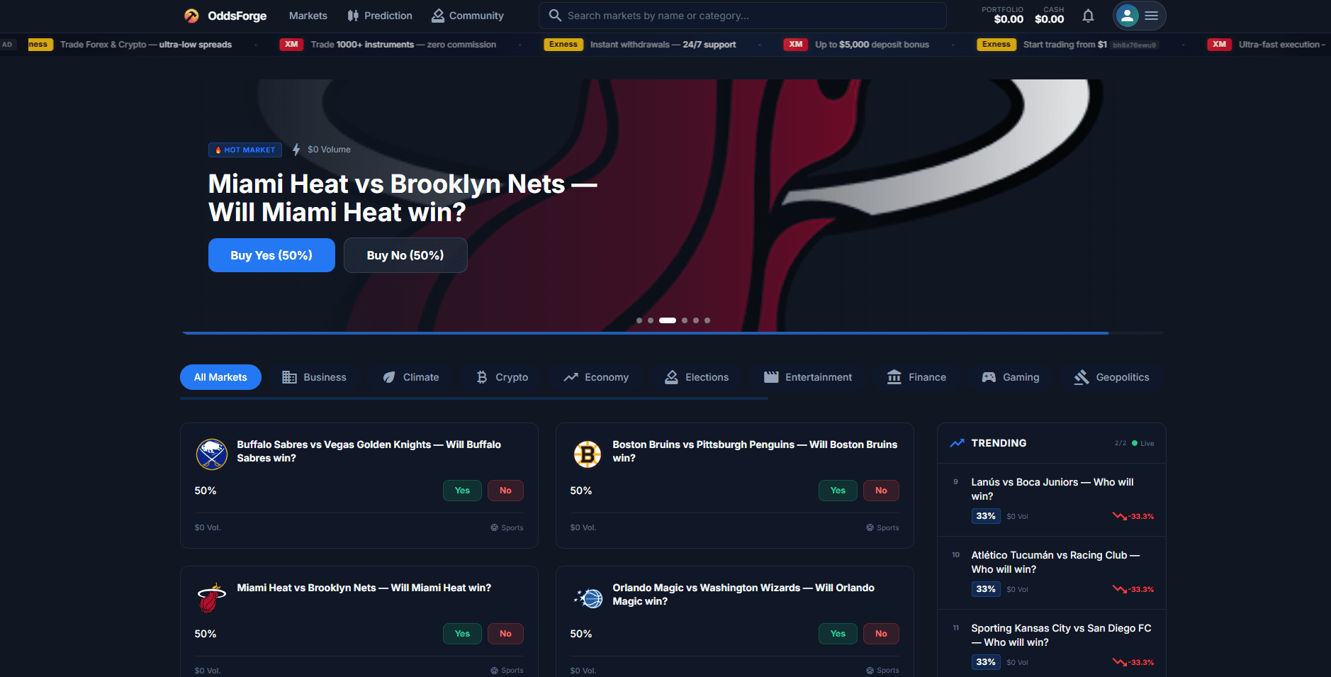 OddsForge screenshot 2