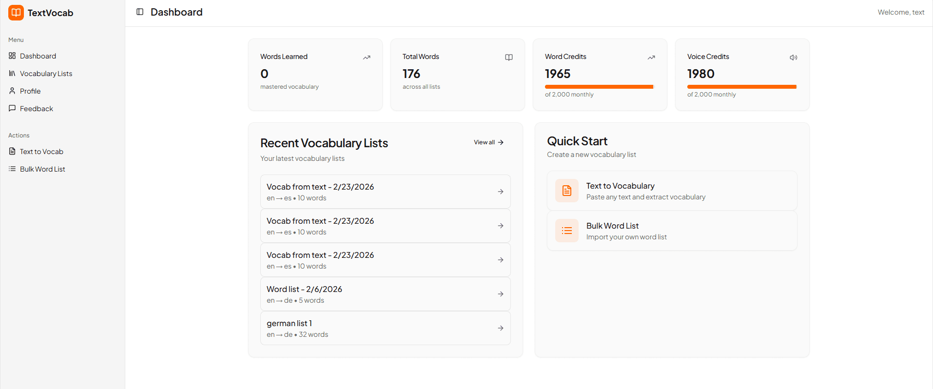 TextVocab screenshot 3