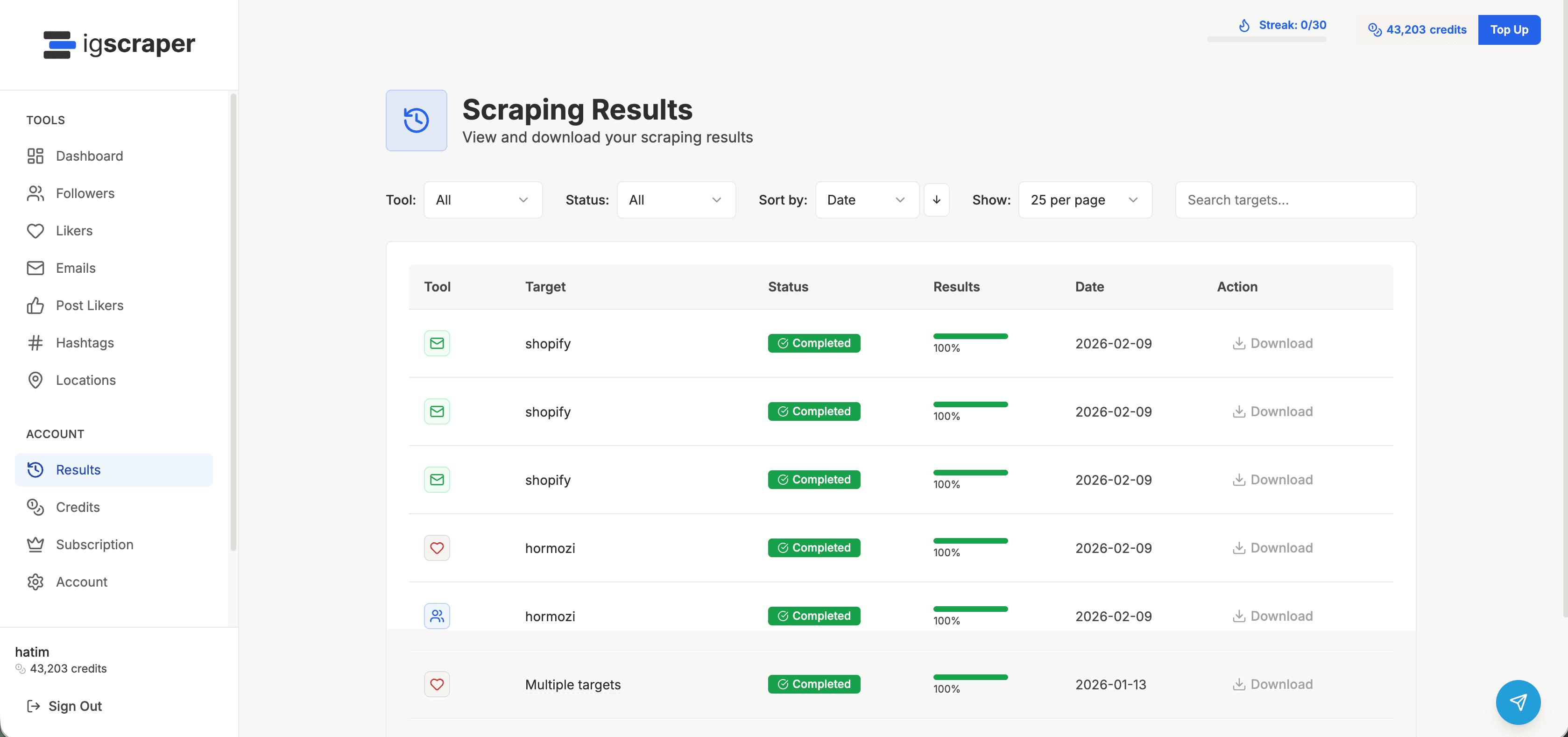 igscraper screenshot 3