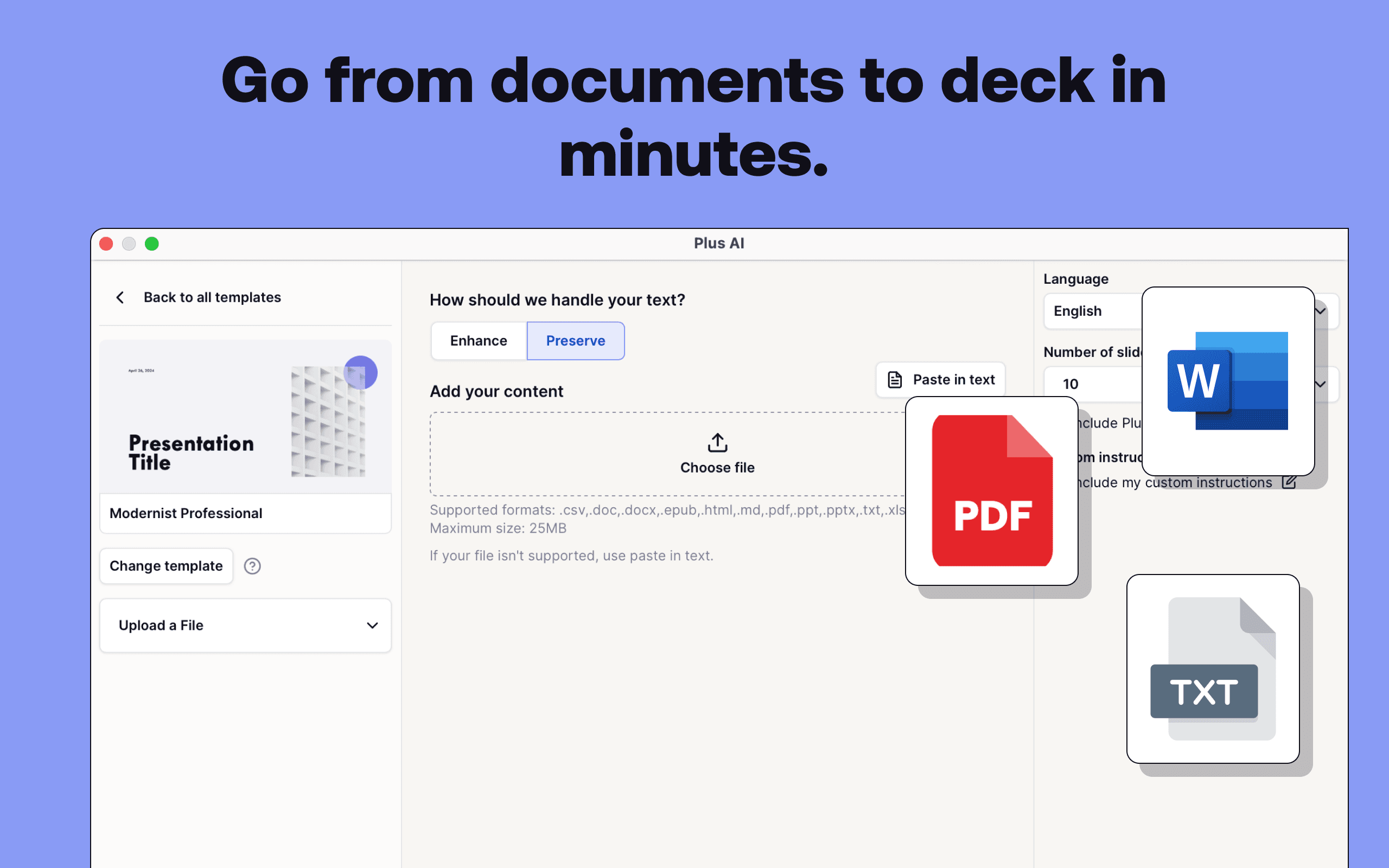 Plus AI Presentation Agent screenshot 5