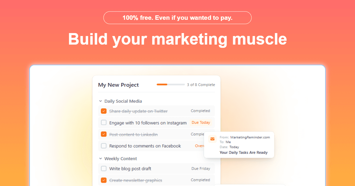 MarketingReminder screenshot 1