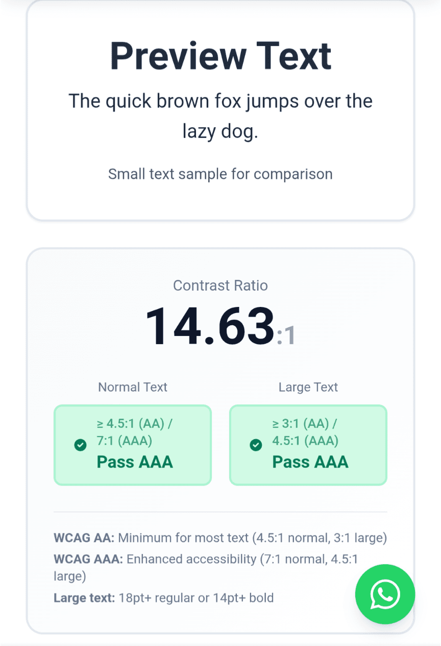 Color Contrast Checker screenshot 3