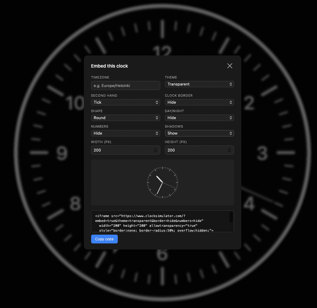 clocksimulator.com screenshot 5