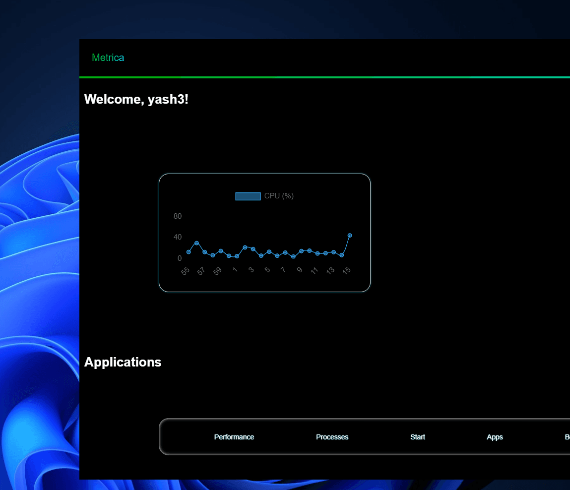 Metrica screenshot 3