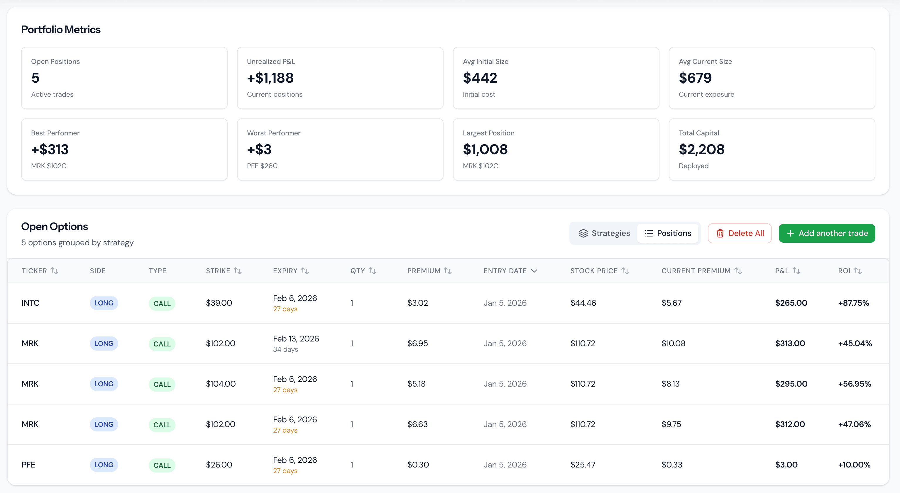 Optioneer screenshot 7