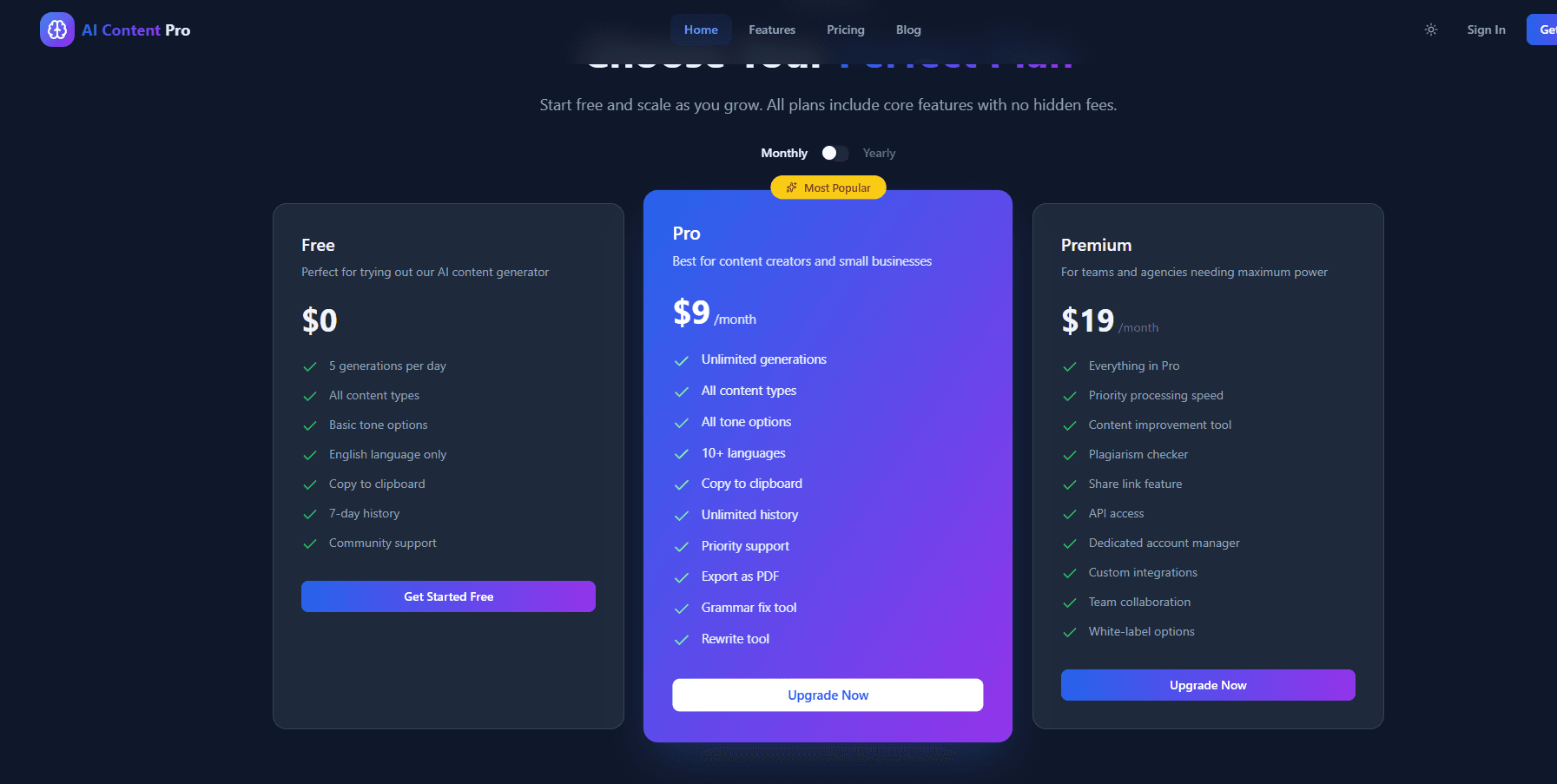 AI Content Generator SaaS Kit screenshot 6