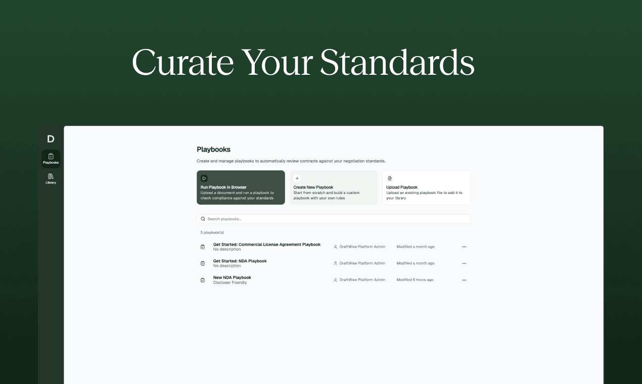 Draftwise Playbook Studio screenshot 3