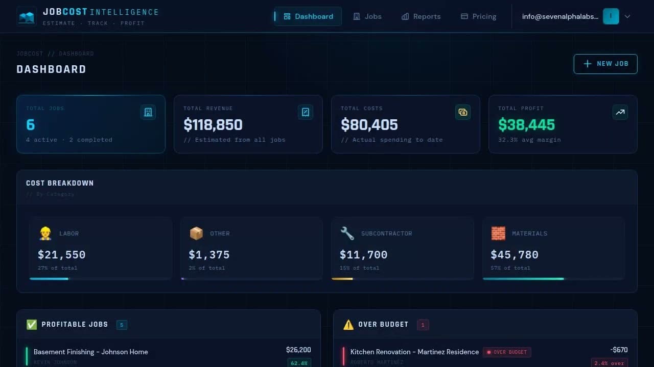 JobCost screenshot 1