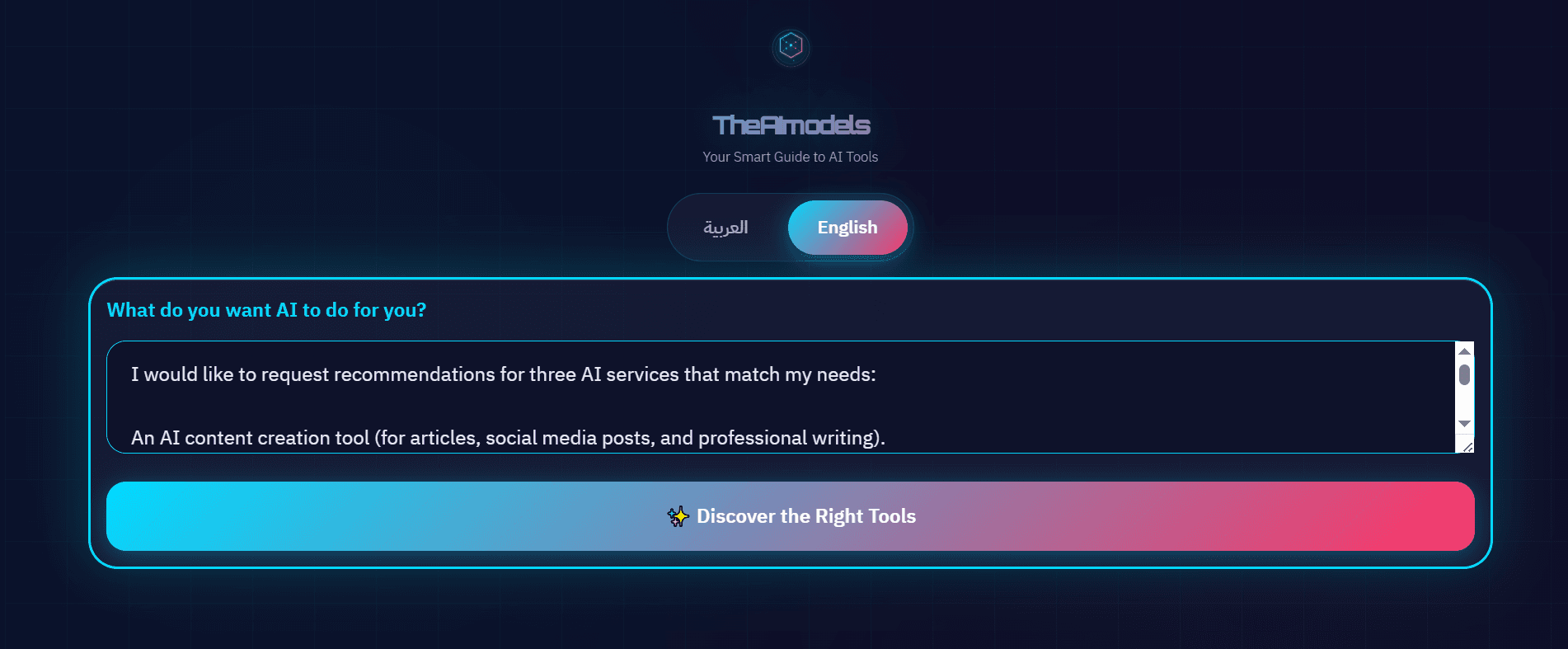 TheAImodels screenshot 2