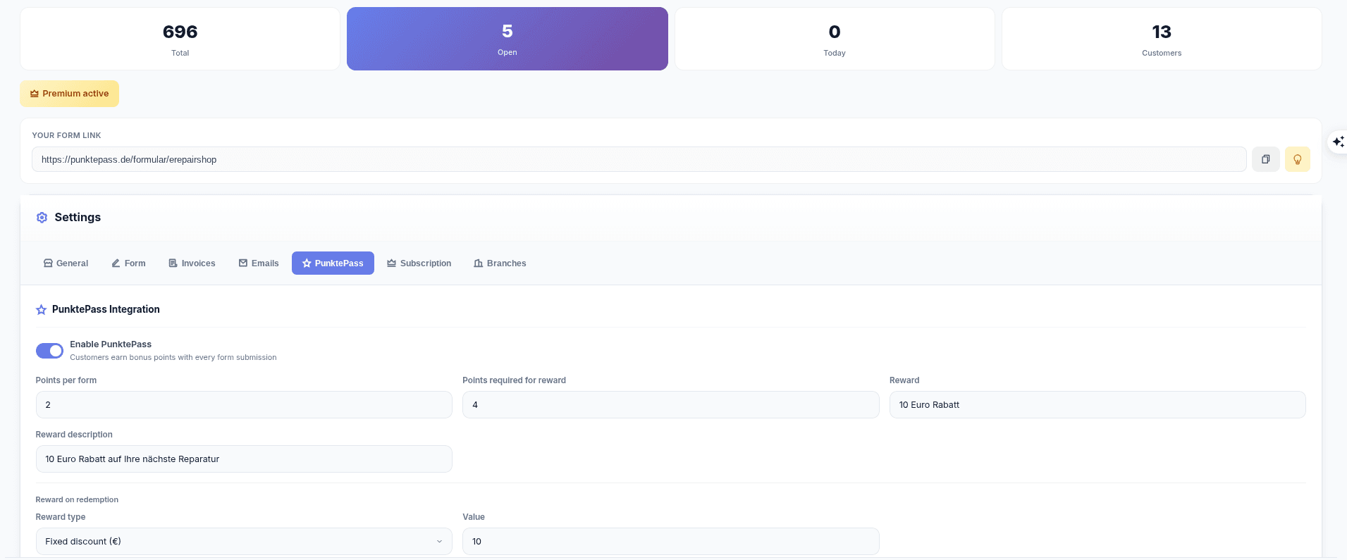 Reparaturpass screenshot 2