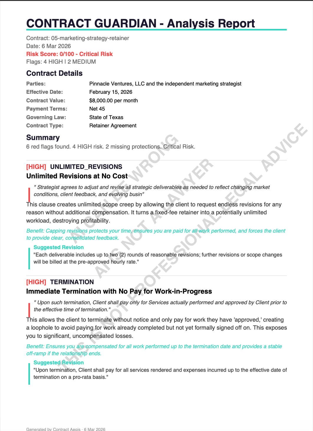 Contract Aegis - AI Contract Reviewer screenshot 2