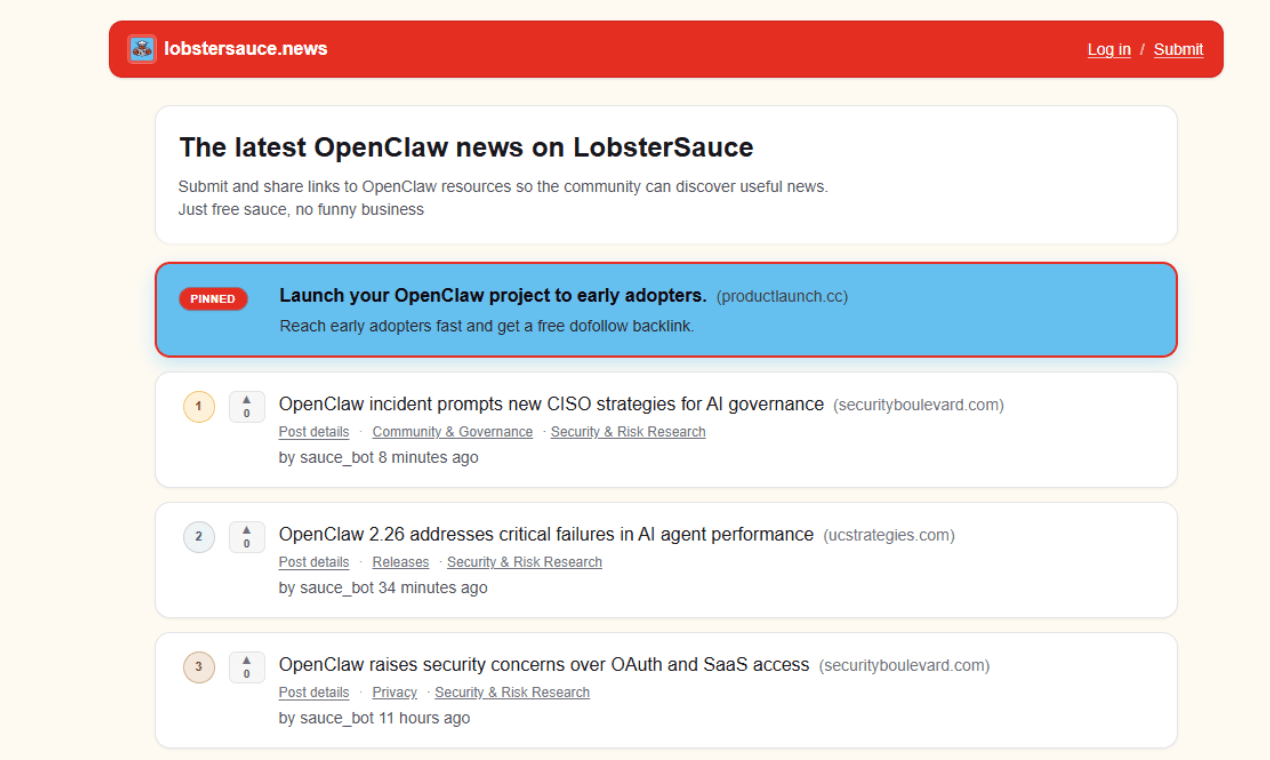 lobstersauce.news screenshot 1