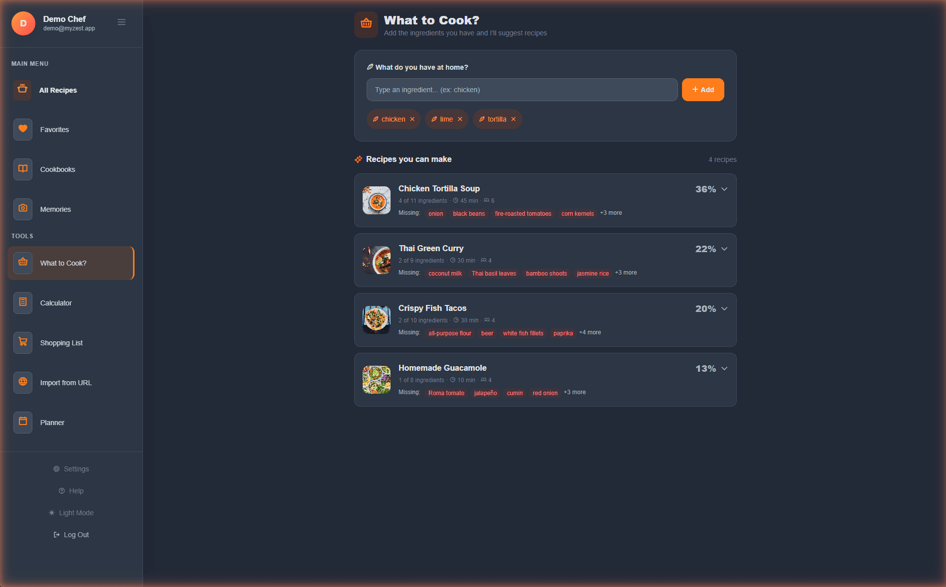 MyZest Recipe Manager and Memories screenshot 4
