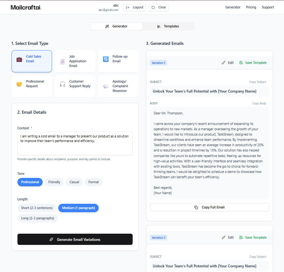 MailCarftai screenshot 1