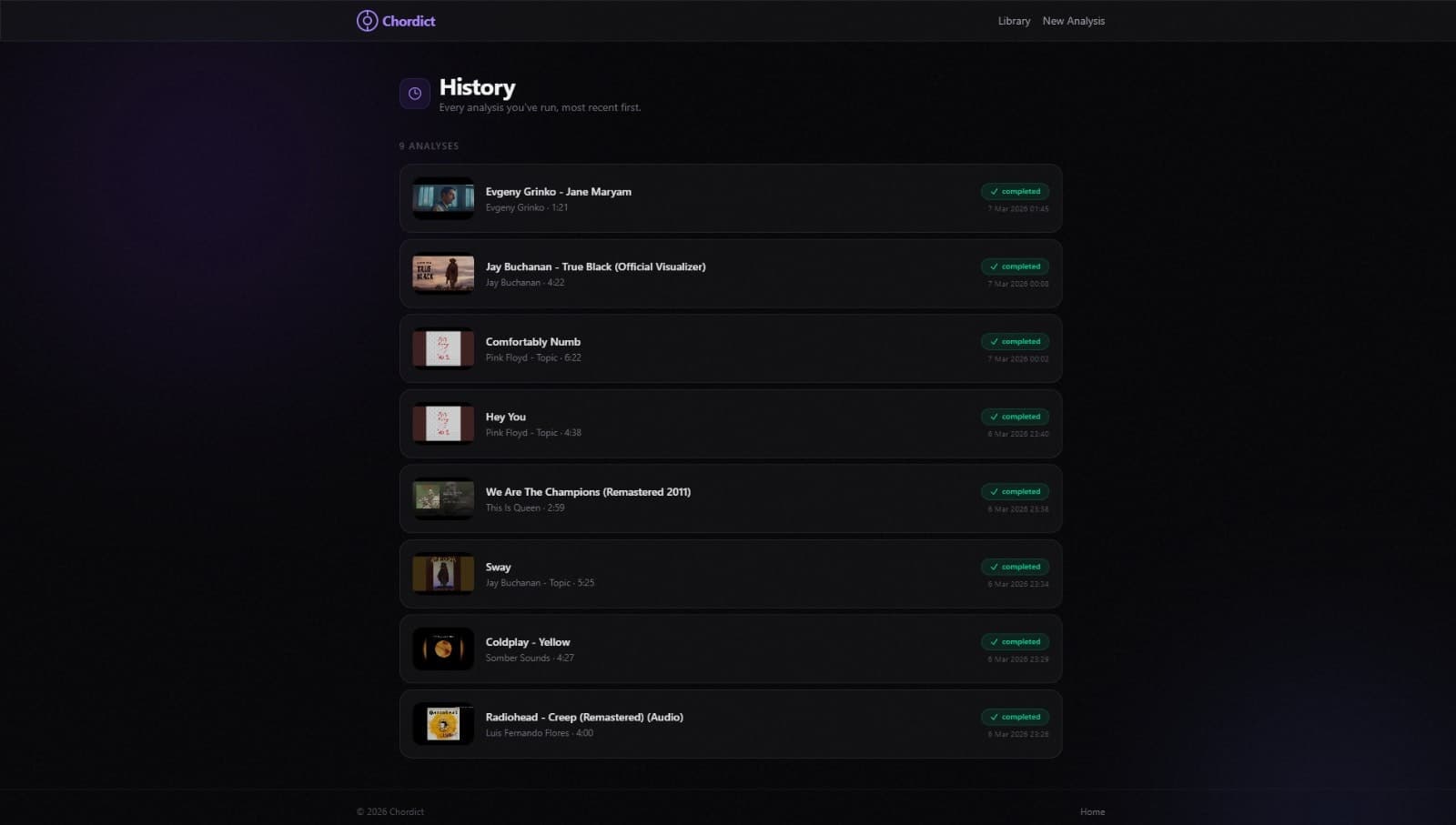 Chordict — Audio Chord & Lyric Analyzer screenshot 4