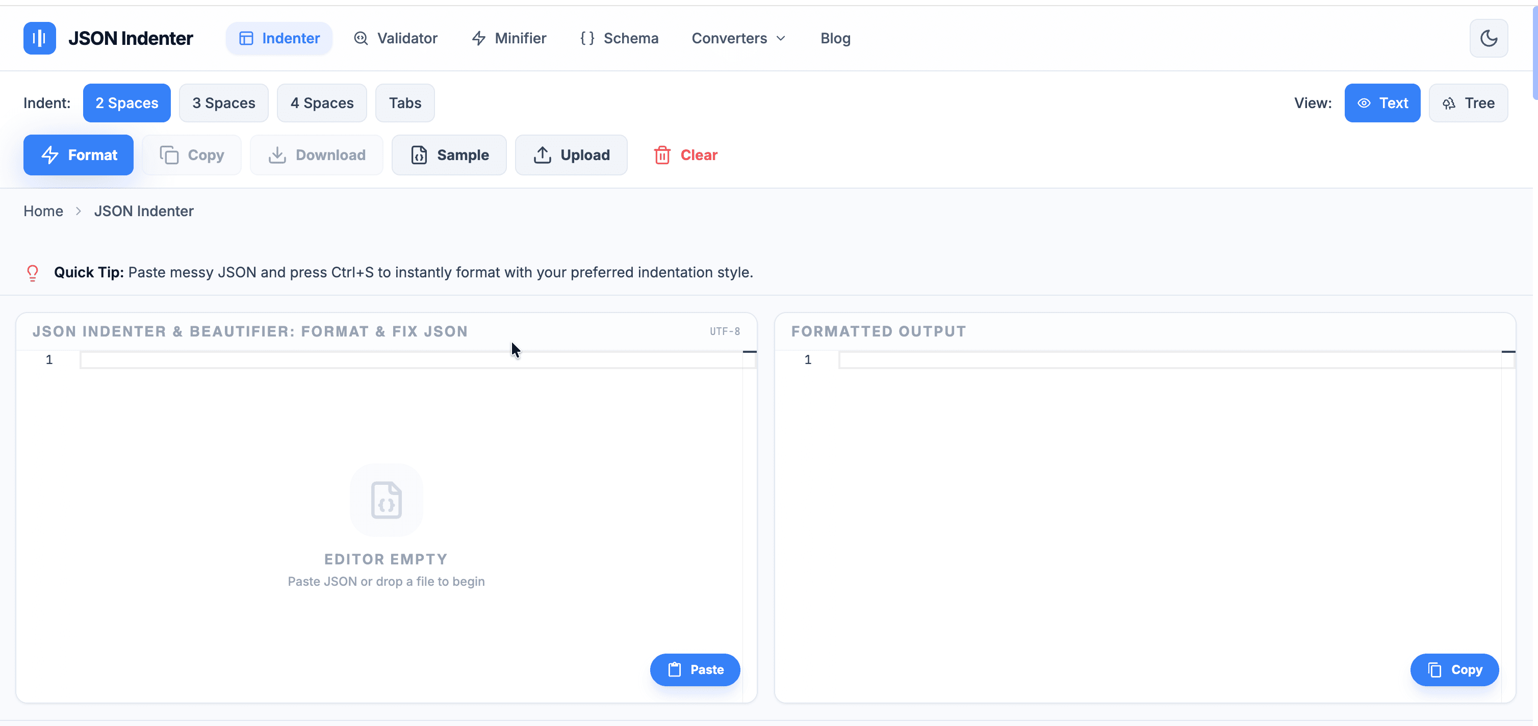 JSON Indenter screenshot 1