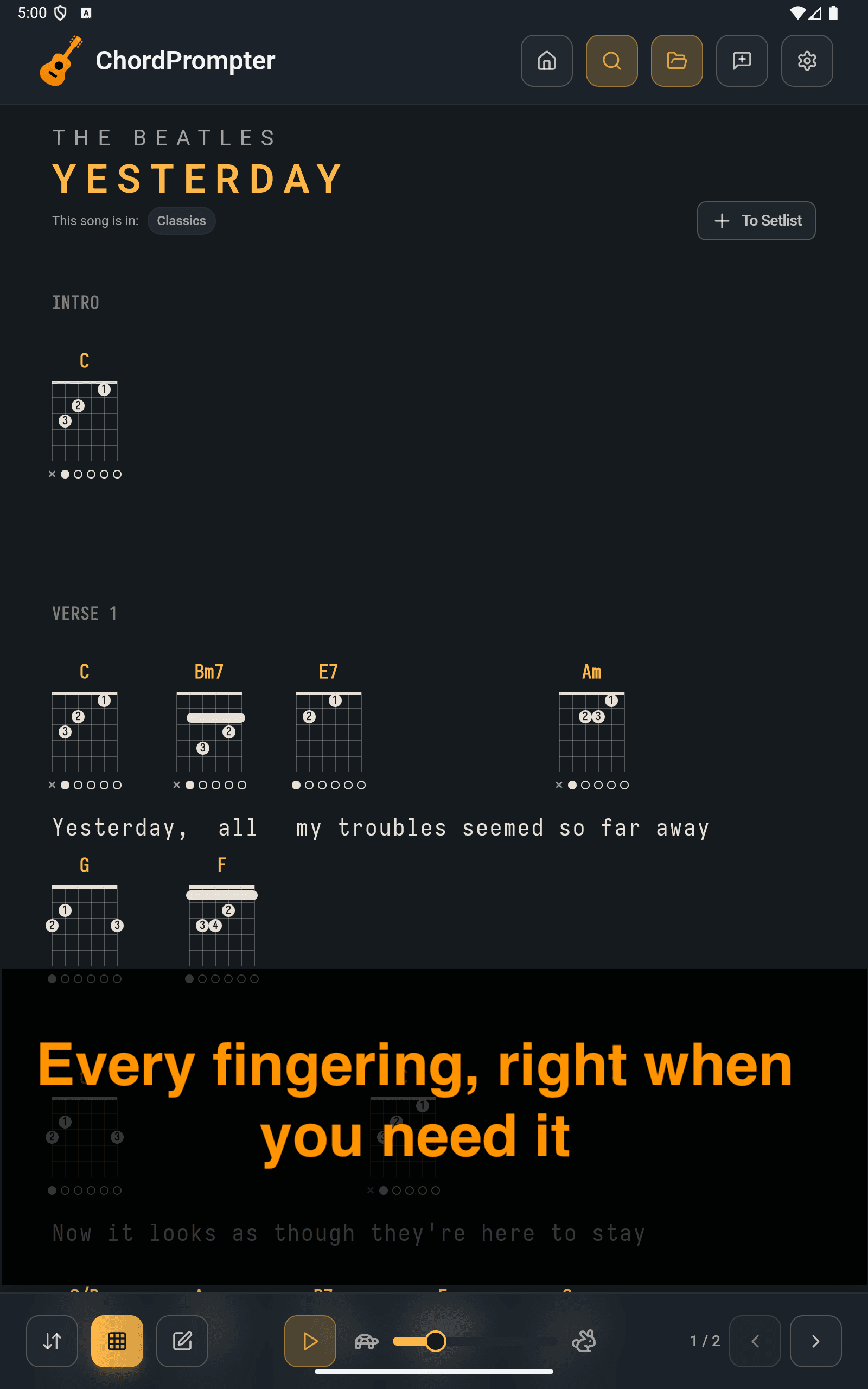 ChordPrompter screenshot 5